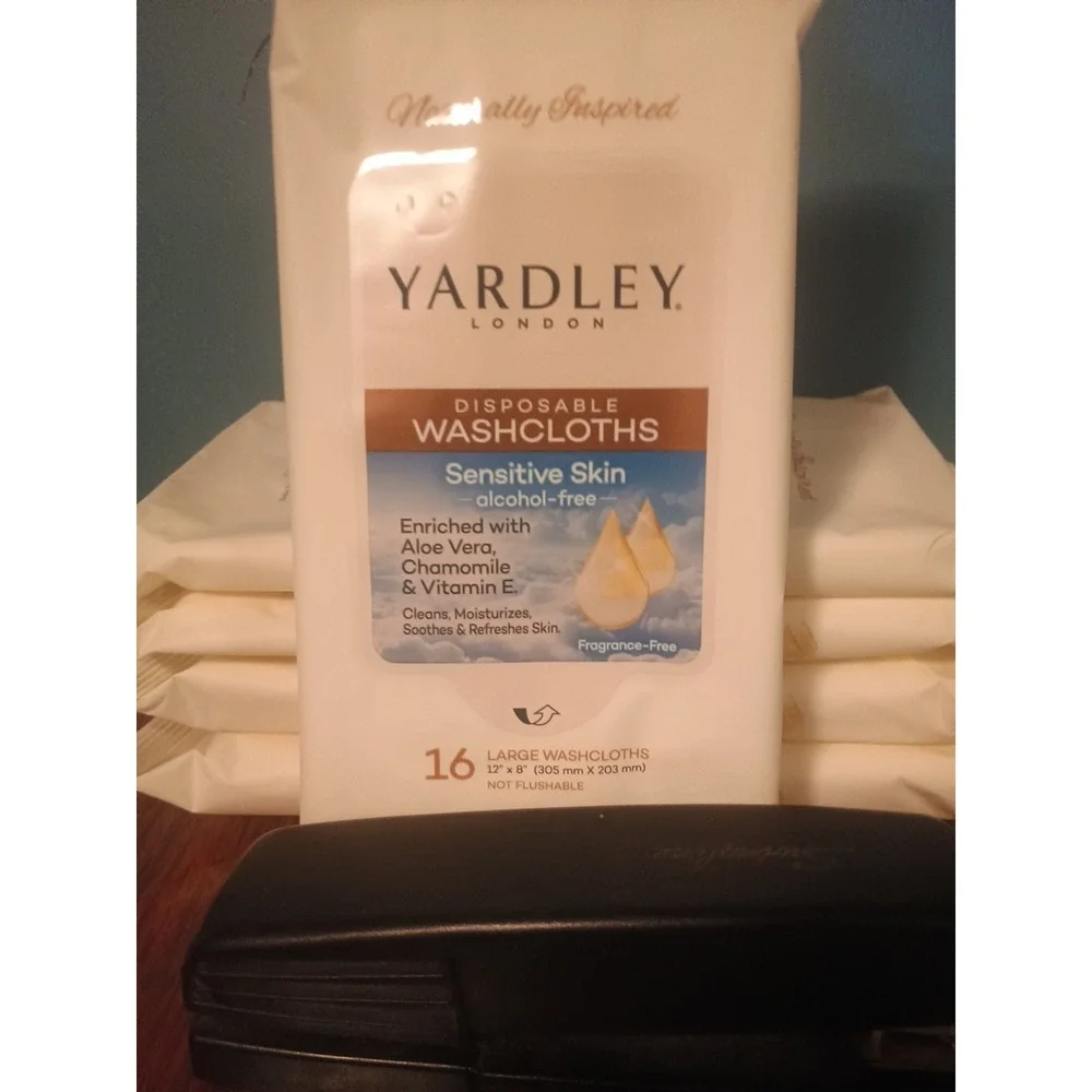 Yardley London Disposable Washcloths Sensitive Skin 16 Clothes Each Lot Of 5